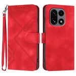 Custodia per cellulare in pelle con motivo a linea, For OnePlus Turbo 6 / 6V, For OnePlus Ace 6, For OnePlus 15, For OnePlus 13T