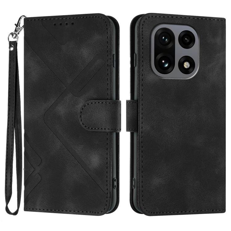 Custodia per cellulare in pelle con motivo a linea, For OnePlus Turbo 6 / 6V, For OnePlus Ace 6, For OnePlus 15, For OnePlus 13T