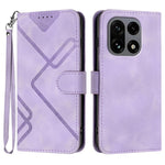 Custodia per cellulare in pelle con motivo a linea, For OnePlus Turbo 6 / 6V, For OnePlus Ace 6, For OnePlus 15, For OnePlus 13T