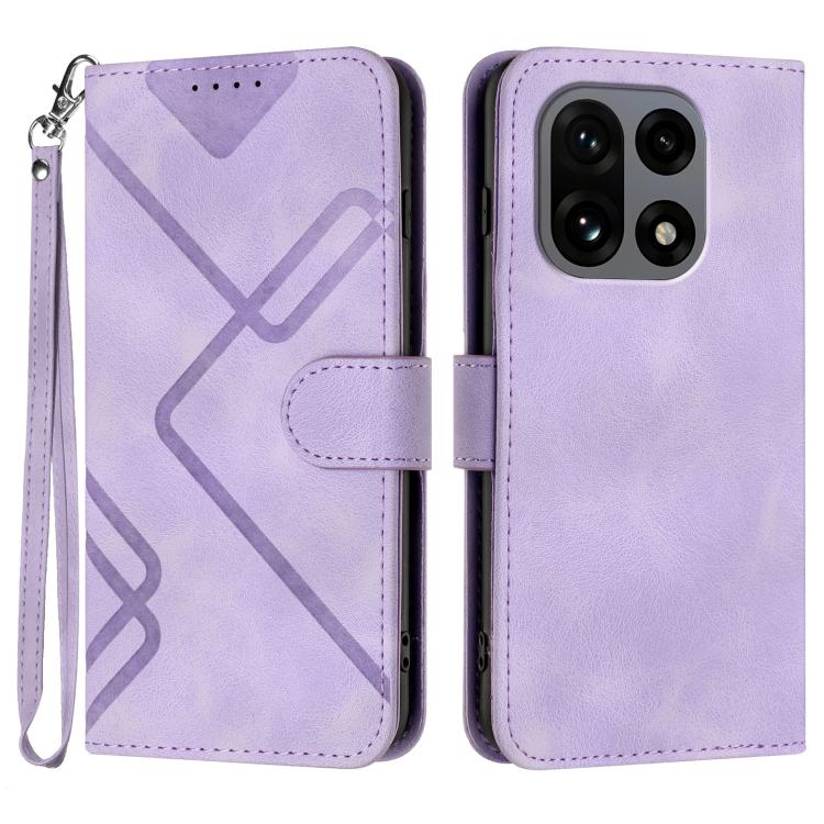 Custodia per cellulare in pelle con motivo a linea, For OnePlus Turbo 6 / 6V, For OnePlus Ace 6, For OnePlus 15, For OnePlus 13T