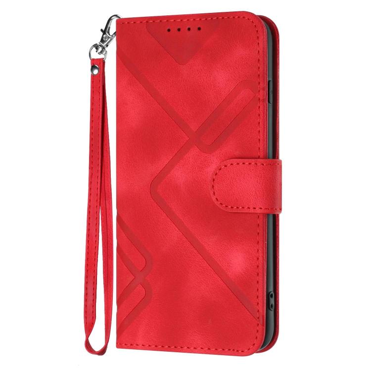 Custodia per cellulare in pelle con motivo a linea, For OnePlus Turbo 6 / 6V, For OnePlus Ace 6, For OnePlus 15, For OnePlus 13T