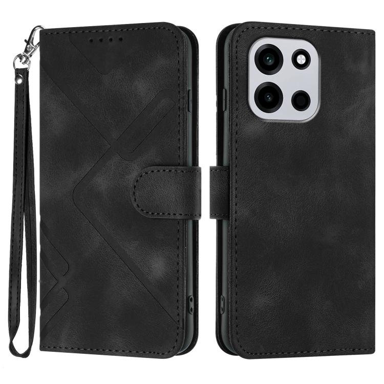 Custodia per cellulare in pelle con motivo a linea, For OnePlus Turbo 6 / 6V, For OnePlus Ace 6, For OnePlus 15, For OnePlus 13T