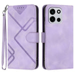 Custodia per cellulare in pelle con motivo a linea, For OnePlus Turbo 6 / 6V, For OnePlus Ace 6, For OnePlus 15, For OnePlus 13T