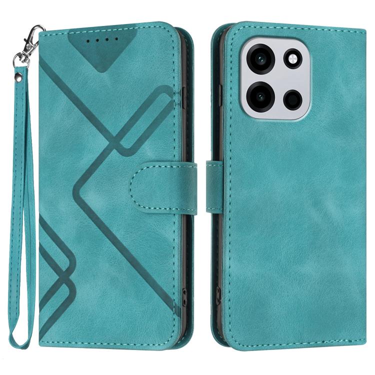 Custodia per cellulare in pelle con motivo a linea, For OnePlus Turbo 6 / 6V, For OnePlus Ace 6, For OnePlus 15, For OnePlus 13T
