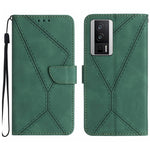 Custodia portafoglio in pelle goffrata per Xiaomi Poco F5 Pro