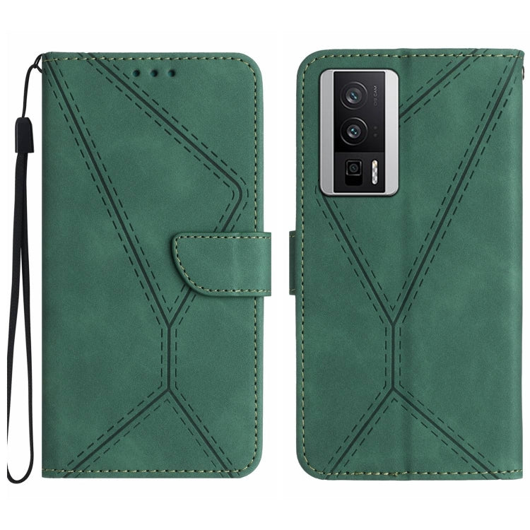 Custodia portafoglio in pelle goffrata per Xiaomi Poco F5 Pro
