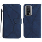 Custodia portafoglio in pelle goffrata per Xiaomi Poco F5 Pro