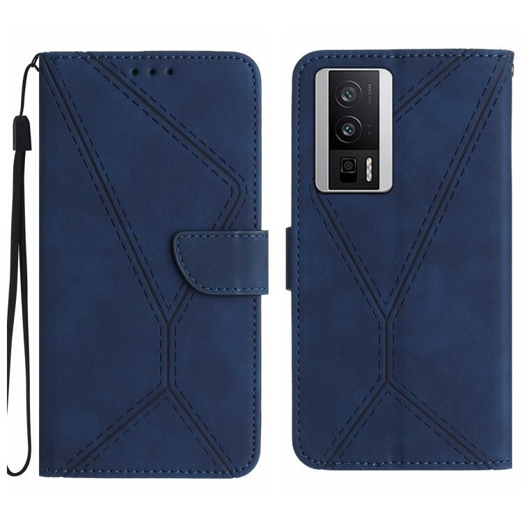 Custodia portafoglio in pelle goffrata per Xiaomi Poco F5 Pro