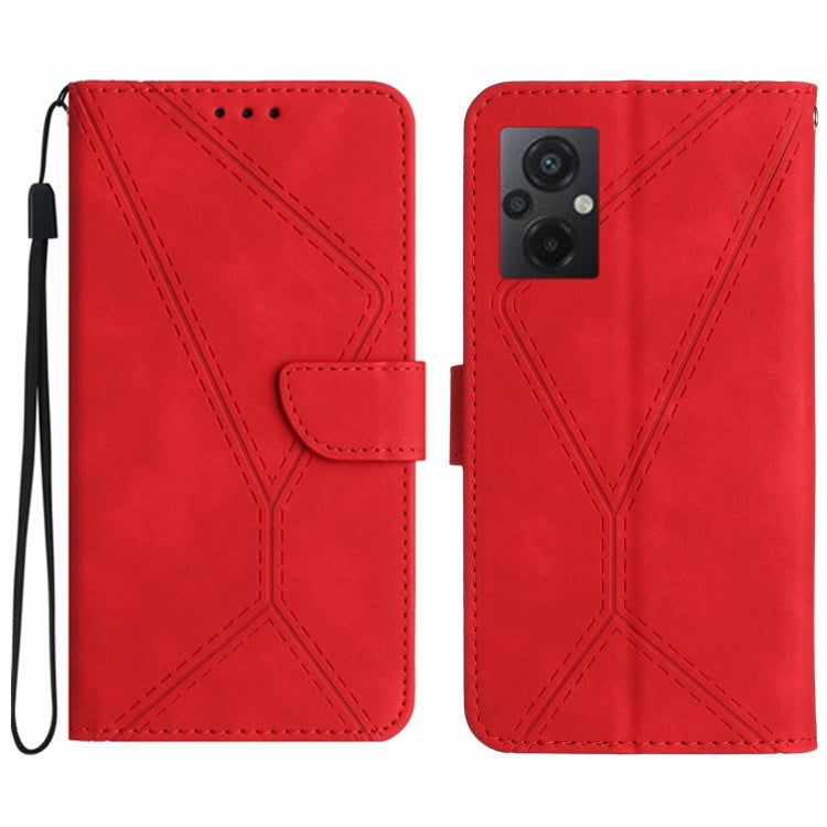Custodia per telefono in pelle goffrata con cuciture, For Xiaomi POCO M5 / M4 5G, For Xiaomi POCO M5S, For Xiaomi POCO X4 GT, For Xiaomi POCO C40