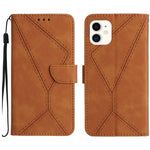 Custodia portafoglio in pelle goffrata per iPhone 11 e 14 Plus