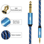 EMK Jack maschio da 3,5 mm a jack maschio da 6,35 mm Connettore placcato oro Cavo AUX in treccia di nylon per computer / X-BOX / PS3 / CD / DVD, 1m, 1.5m, 2m, 3m, 5m
