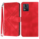 Custodia per cellulare in pelle con motivo a linea, For Motorola Moto G Stylus 5G 2024, For Motorola Moto G Power 5G 2024, For Motorola Moto E13, For Motorola Moto G23