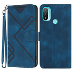 Custodia per cellulare in pelle con motivo a linea, For Motorola Moto G52, For Motorola Moto G22, For Motorola Moto E20 / E30 / E40, For Motorola Moto E7 Power