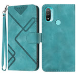 Custodia per cellulare in pelle con motivo a linea, For Motorola Moto G52, For Motorola Moto G22, For Motorola Moto E20 / E30 / E40, For Motorola Moto E7 Power