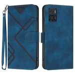 Custodia per cellulare in pelle con motivo a linea, For Motorola Moto E22, For Motorola Edge 30 Neo, For Motorola Moto G32, For Motorola Moto G42