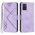 Custodia per cellulare in pelle con motivo a linea, For Motorola Moto E22, For Motorola Edge 30 Neo, For Motorola Moto G32, For Motorola Moto G42