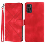 Custodia per cellulare in pelle con motivo a linea, For Motorola Moto G52, For Motorola Moto G22, For Motorola Moto E20 / E30 / E40, For Motorola Moto E7 Power