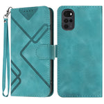 Custodia per cellulare in pelle con motivo a linea, For Motorola Moto G52, For Motorola Moto G22, For Motorola Moto E20 / E30 / E40, For Motorola Moto E7 Power