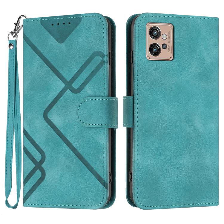 Custodia per cellulare in pelle con motivo a linea, For Motorola Moto E22, For Motorola Edge 30 Neo, For Motorola Moto G32, For Motorola Moto G42