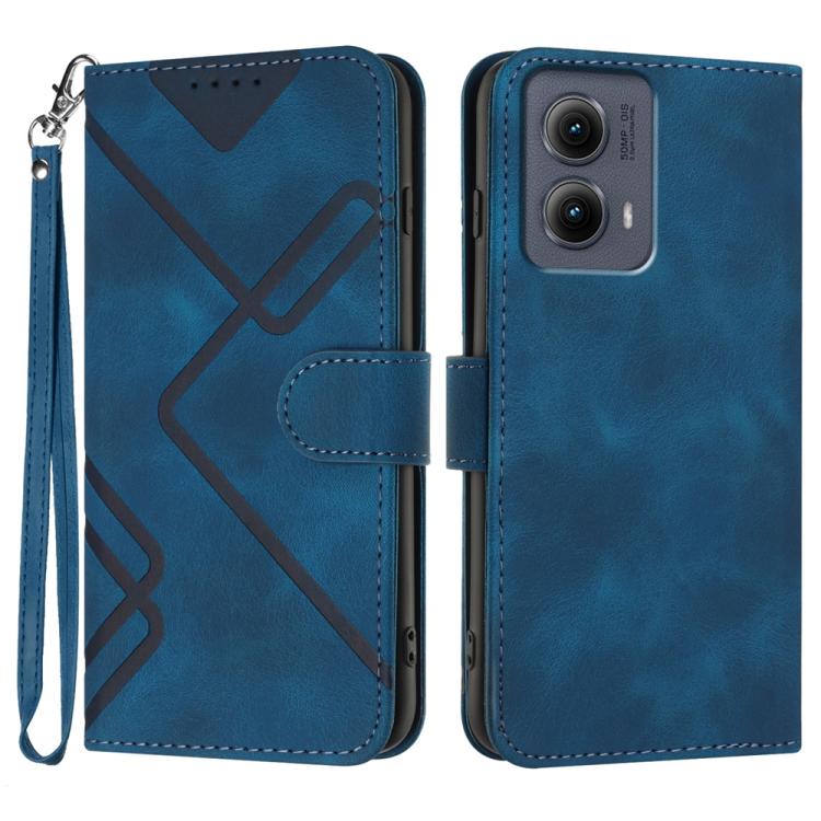 Custodia per cellulare in pelle con motivo a linea, For Motorola Edge 5G 2024, For Motorola Moto X50 Ultra, For Motorola Edge 50 Pro, For Motorola Edge 50 Fusion