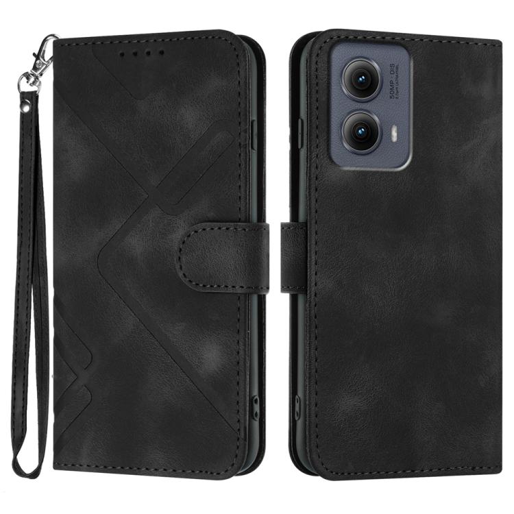 Custodia per cellulare in pelle con motivo a linea, For Motorola Edge 5G 2024, For Motorola Moto X50 Ultra, For Motorola Edge 50 Pro, For Motorola Edge 50 Fusion