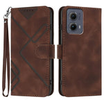 Custodia per cellulare in pelle con motivo a linea, For Motorola Edge 5G 2024, For Motorola Moto X50 Ultra, For Motorola Edge 50 Pro, For Motorola Edge 50 Fusion