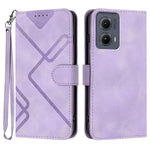 Custodia per cellulare in pelle con motivo a linea, For Motorola Edge 5G 2024, For Motorola Moto X50 Ultra, For Motorola Edge 50 Pro, For Motorola Edge 50 Fusion