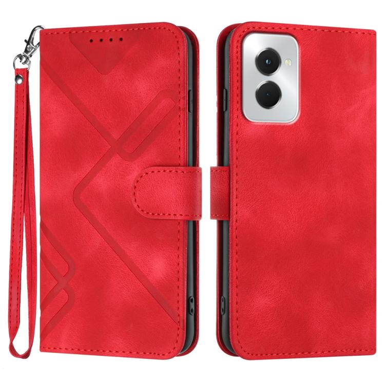 Custodia per cellulare in pelle con motivo a linea, For Motorola Moto G Stylus 5G 2024, For Motorola Moto G Power 5G 2024, For Motorola Moto E13, For Motorola Moto G23