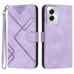 Custodia per cellulare in pelle con motivo a linea, For Motorola Moto G Stylus 5G 2024, For Motorola Moto G Power 5G 2024, For Motorola Moto E13, For Motorola Moto G23