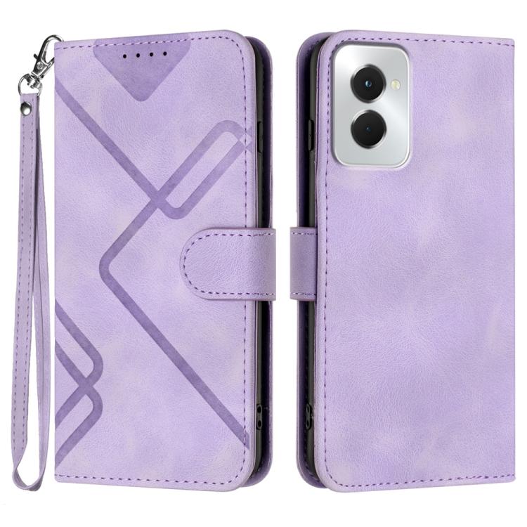 Custodia per cellulare in pelle con motivo a linea, For Motorola Moto G Stylus 5G 2024, For Motorola Moto G Power 5G 2024, For Motorola Moto E13, For Motorola Moto G23