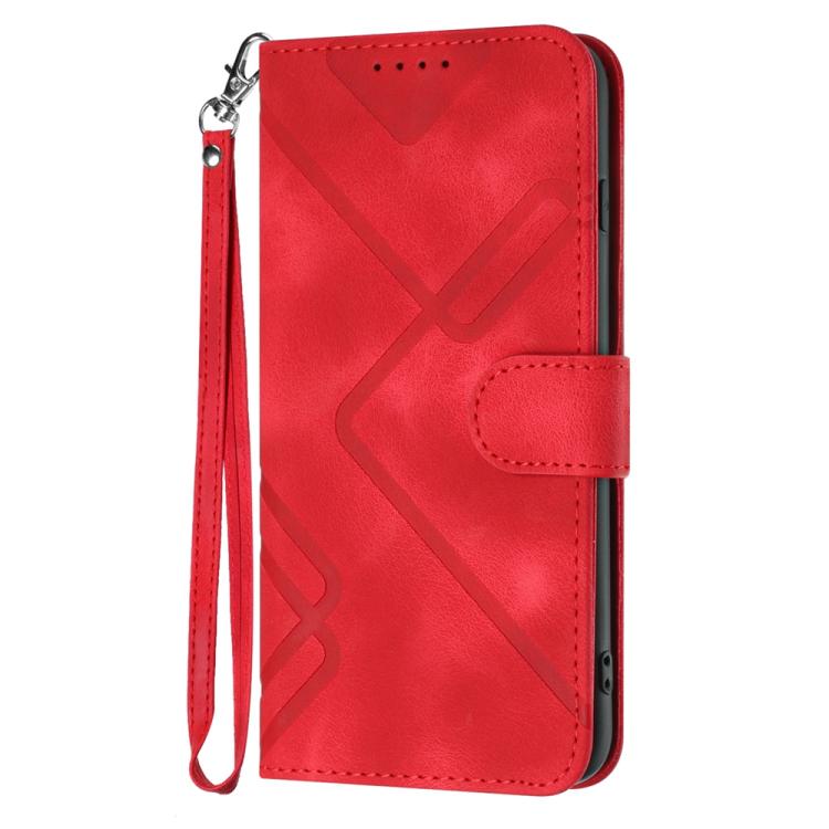 Custodia per cellulare in pelle con motivo a linea, For Motorola Moto G Stylus 5G 2024, For Motorola Moto G Power 5G 2024, For Motorola Moto E13, For Motorola Moto G23