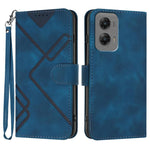 Custodia per cellulare in pelle con motivo a linea, For Motorola Moto G Stylus 5G 2024, For Motorola Moto G Power 5G 2024, For Motorola Moto E13, For Motorola Moto G23