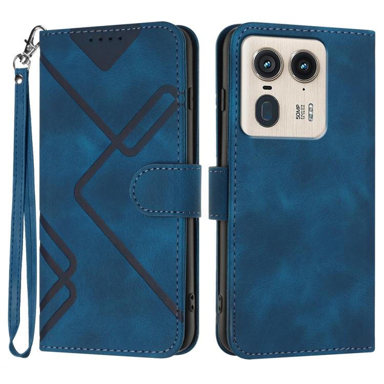 Custodia per cellulare in pelle con motivo a linea, For Motorola Edge 5G 2024, For Motorola Moto X50 Ultra, For Motorola Edge 50 Pro, For Motorola Edge 50 Fusion