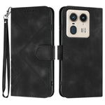 Custodia per cellulare in pelle con motivo a linea, For Motorola Edge 5G 2024, For Motorola Moto X50 Ultra, For Motorola Edge 50 Pro, For Motorola Edge 50 Fusion