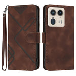 Custodia per cellulare in pelle con motivo a linea, For Motorola Edge 5G 2024, For Motorola Moto X50 Ultra, For Motorola Edge 50 Pro, For Motorola Edge 50 Fusion