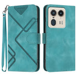 Custodia per cellulare in pelle con motivo a linea, For Motorola Edge 5G 2024, For Motorola Moto X50 Ultra, For Motorola Edge 50 Pro, For Motorola Edge 50 Fusion
