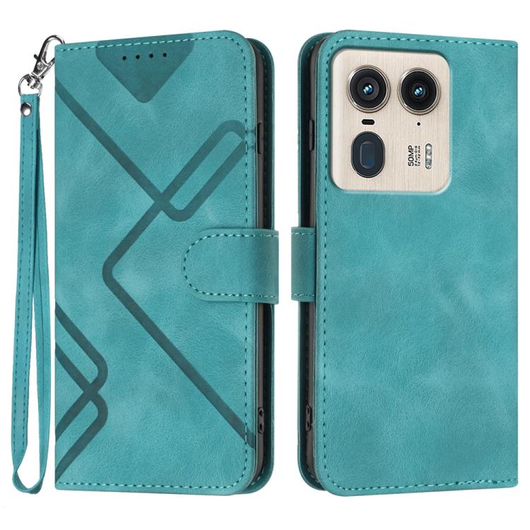 Custodia per cellulare in pelle con motivo a linea, For Motorola Edge 5G 2024, For Motorola Moto X50 Ultra, For Motorola Edge 50 Pro, For Motorola Edge 50 Fusion