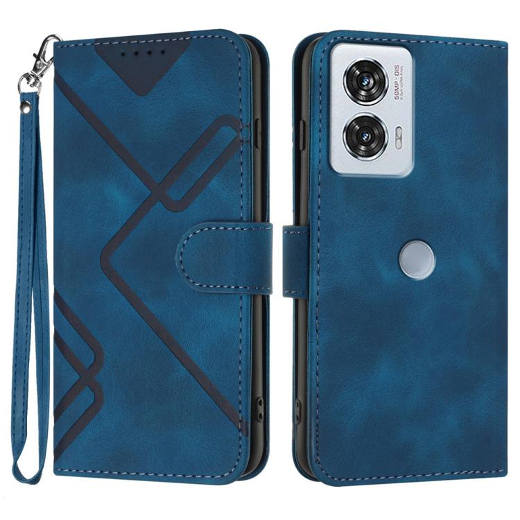 Custodia per cellulare in pelle con motivo a linea, For Motorola Edge 5G 2024, For Motorola Moto X50 Ultra, For Motorola Edge 50 Pro, For Motorola Edge 50 Fusion