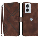 Custodia per cellulare in pelle con motivo a linea, For Motorola Edge 5G 2024, For Motorola Moto X50 Ultra, For Motorola Edge 50 Pro, For Motorola Edge 50 Fusion