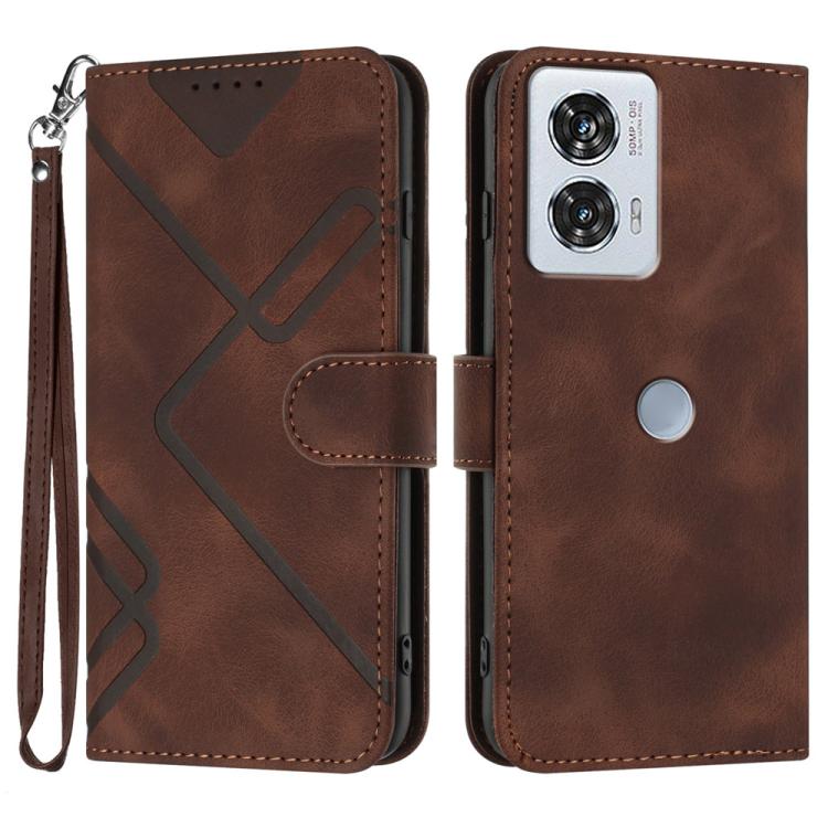 Custodia per cellulare in pelle con motivo a linea, For Motorola Edge 5G 2024, For Motorola Moto X50 Ultra, For Motorola Edge 50 Pro, For Motorola Edge 50 Fusion