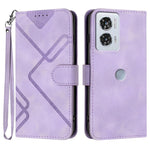 Custodia per cellulare in pelle con motivo a linea, For Motorola Edge 5G 2024, For Motorola Moto X50 Ultra, For Motorola Edge 50 Pro, For Motorola Edge 50 Fusion