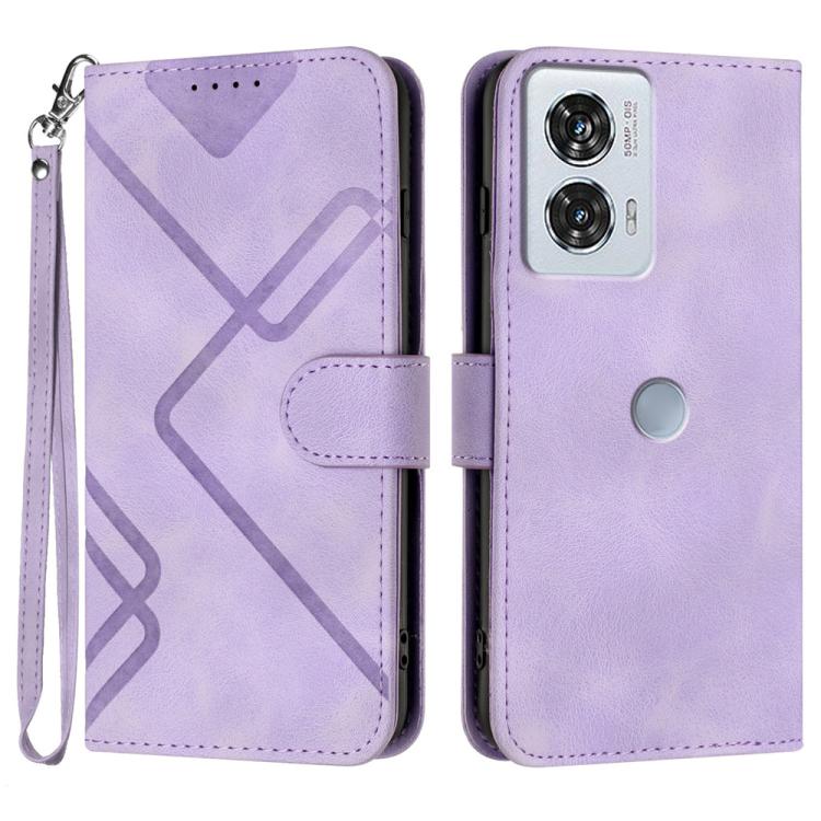 Custodia per cellulare in pelle con motivo a linea, For Motorola Edge 5G 2024, For Motorola Moto X50 Ultra, For Motorola Edge 50 Pro, For Motorola Edge 50 Fusion