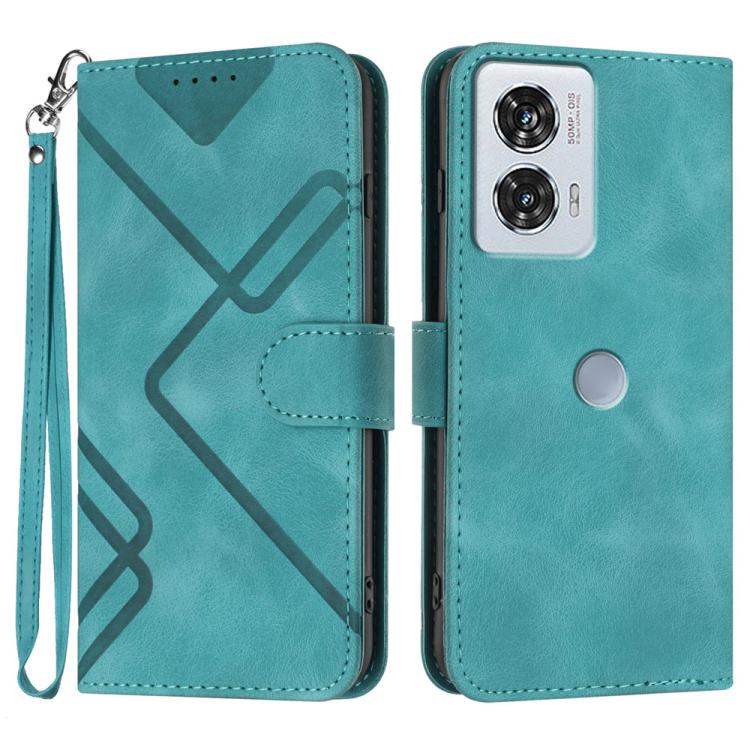 Custodia per cellulare in pelle con motivo a linea, For Motorola Edge 5G 2024, For Motorola Moto X50 Ultra, For Motorola Edge 50 Pro, For Motorola Edge 50 Fusion