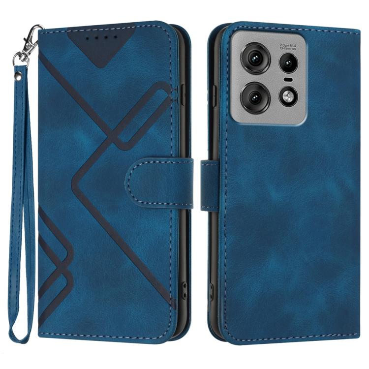 Custodia per cellulare in pelle con motivo a linea, For Motorola Edge 5G 2024, For Motorola Moto X50 Ultra, For Motorola Edge 50 Pro, For Motorola Edge 50 Fusion