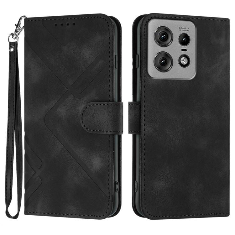 Custodia per cellulare in pelle con motivo a linea, For Motorola Edge 5G 2024, For Motorola Moto X50 Ultra, For Motorola Edge 50 Pro, For Motorola Edge 50 Fusion