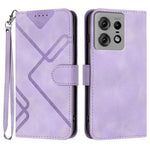Custodia per cellulare in pelle con motivo a linea, For Motorola Edge 5G 2024, For Motorola Moto X50 Ultra, For Motorola Edge 50 Pro, For Motorola Edge 50 Fusion