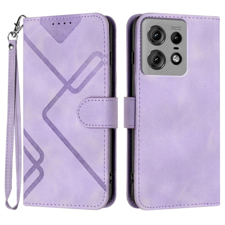 Custodia per cellulare in pelle con motivo a linea, For Motorola Edge 5G 2024, For Motorola Moto X50 Ultra, For Motorola Edge 50 Pro, For Motorola Edge 50 Fusion