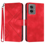 Custodia per cellulare in pelle con motivo a linea, For Motorola Moto G75 5G, For Motorola Moto G35, For Motorola Moto G55, For Motorola Edge 50 Neo