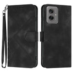 Custodia per cellulare in pelle con motivo a linea, For Motorola Moto G75 5G, For Motorola Moto G35, For Motorola Moto G55, For Motorola Edge 50 Neo