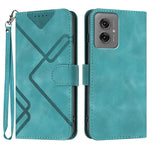 Custodia per cellulare in pelle con motivo a linea, For Motorola Moto G75 5G, For Motorola Moto G35, For Motorola Moto G55, For Motorola Edge 50 Neo